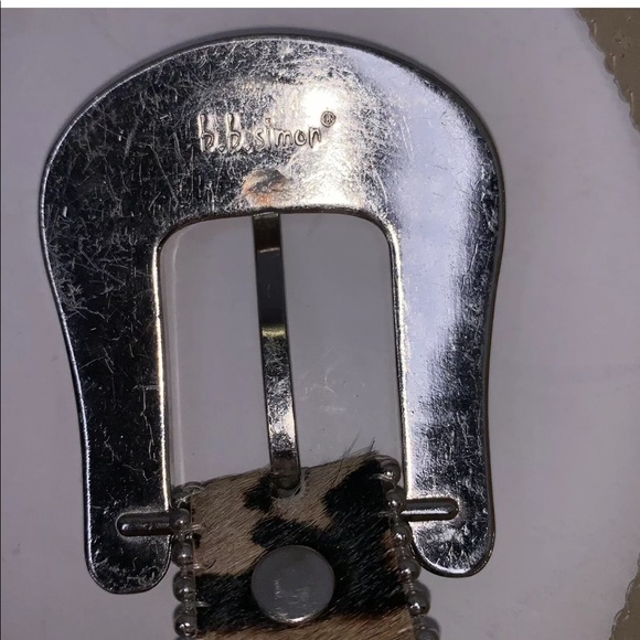 BB SIMON Champagne SWAROVSKI CRYSTAL PONY BELT - Picture 10 of 10